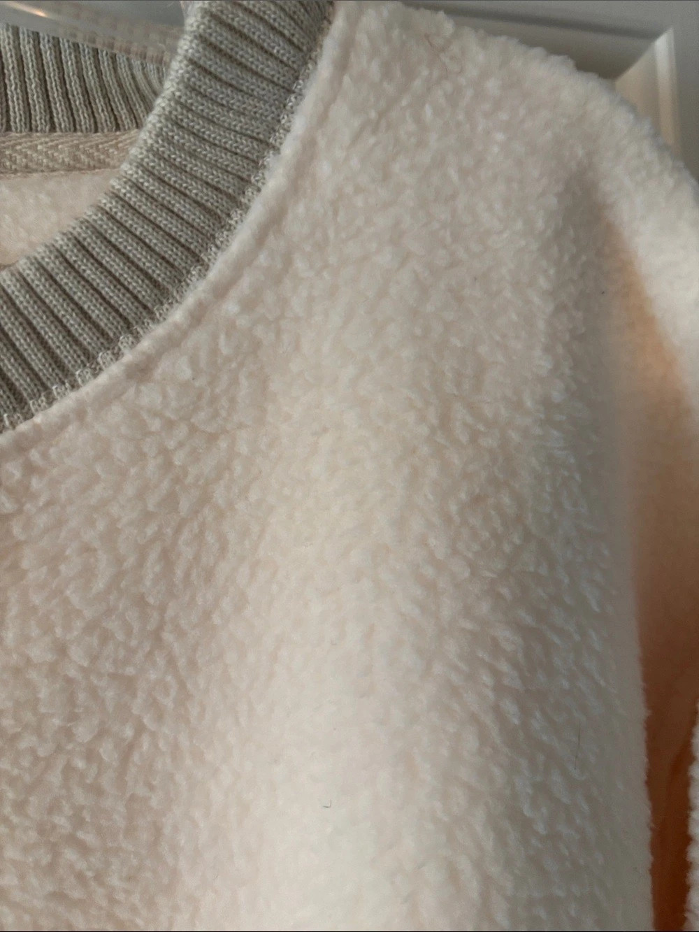 We The Free Cozy Camden Pullover Fleece Sweatshirt White XS - Picture 4 of 4